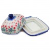 Polish Pottery Butter or Cheese Dish - Euro Style - Crimson Bells